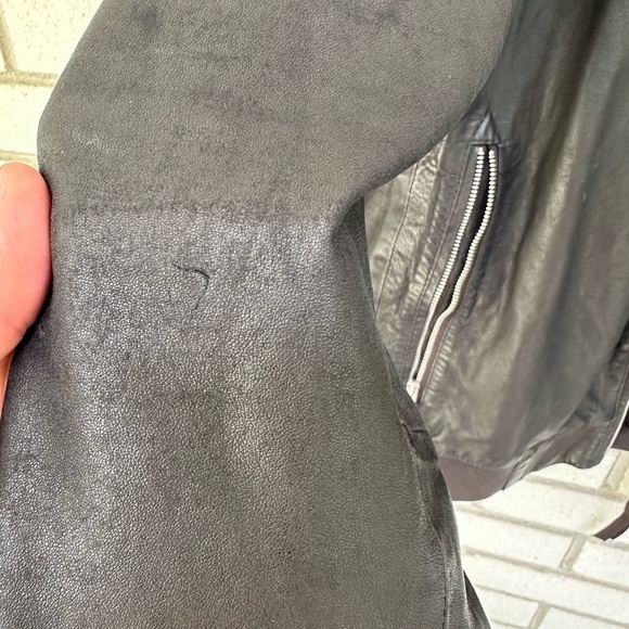 Allsaints Kino leather bomber jacket L Large All Saints - Picture 6 of 13